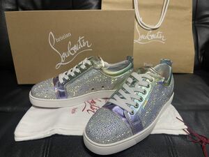 新品未使用★Christian Louboutin クリスチャンルブタン　Louis Junior strass flat ストラス 1180550 スワロフスキー 42 フランス正規品