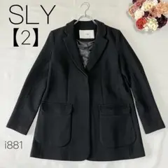 Sly 【2】スライ ブラック チェスターコート ウール スナップボタン