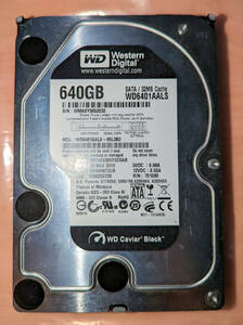 Western Digital WD6401AALS,7200rpm,640GB,SATA ワケアリ品