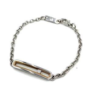 CK Calvin Klein カルバンクライン　ブレスレット　バングル　シルバー　ライトストーン　アクセサリー　刻印あり　BSK81 