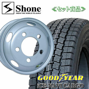 在庫要確認 キャンター用 グッドイヤー ICE NAVI CARGO 205/75R16 113/111 LT 鉄ホイール付 16×5.5 +115 4本価格 冬 NO,GY059SH300-4