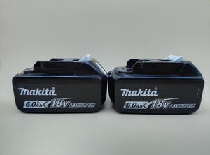 充電回43と53回 マキタ makita 18V リチウムイオンバッテリー BL1860B 6.0Ah 純正品 詳細説明で 容量測定・セルバランス調整済み S11