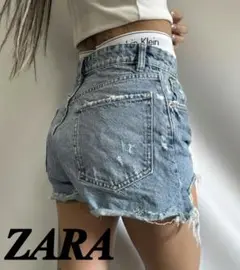 A10424 ZARA 34 形綺麗 夏かわいい オシャレハイウエストショーパン