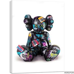 おしゃれな アートパネル KAWS セサミストリート 模写 インテリア 壁掛け 部屋飾り 装飾画 キャンバス 絵画 芸術 モダン アート カウズ