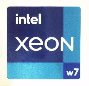 ■送料無料■10枚セット■ 新世代【intel XEON w7 】エンブレムシール　■18mm*18mm■追跡サービス付き☆P325