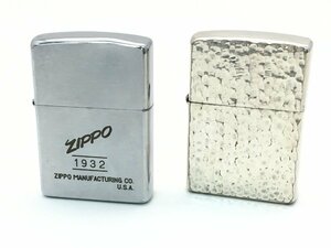 ■Zippo 1932 ZIPPO MANUFACTURING CO. U.S.A. 2001年製 / 2000年製 オイルライター シルバー 2点 まとめ 火花あり 中古【UW050765】