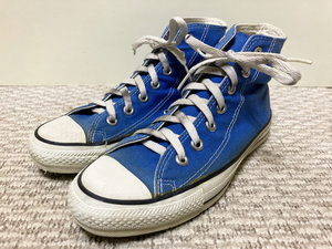 ♪希少 90年代中期 Made in USA Converse ALL STAR HI BLUE コンバース オールスター ハイ ブルー US5.0(23.5cm位) 米国製♪