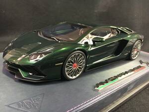 ●再値下●アイドロン●1/18 Lamborghini Aventador S 2017 ダークグリーンメタリック　ランボルギーニ アヴェンタドール EML014C 20台限定