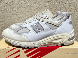 限定 New Balance M990TC2 USA製 US8 ホワイト×オフホワイト×グレー アメリカ米国製 別注 M990v2 白 NB Made In The USA スニーカー