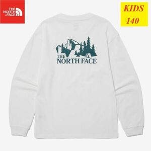 THE NORTH FACE ノースフェイス Tシャツ 長袖 綿100％ メンズ レディース キッズ 子供服 新作 海外限定 アイボリー/140 K5444