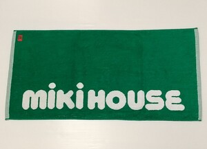 昭和 レトロ アンティーク MIKIHOUSE ミキハウス バスタオル タオル 79mm×39mm 緑