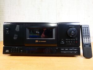 (GGG-2) SONY ソニー CDP-CX100F 100枚CDチェンジャー リモコン付き 音響機器 オーディオ ※現状渡し/動作OK！ @120 (12)