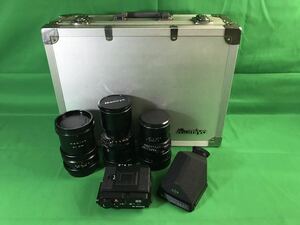 1,000円売切■ 動作未確認 MAMIYA フィルムバック 6×8 ファインダー 1:6.3 360mm 1:4.5 250mm RB 67 ケース付き okoy-2876155-19★N1404