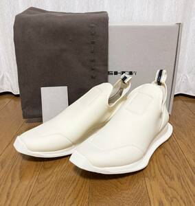 未使用☆[Rick Owens DRKSHDW] 19SS 定価64,900 SCAPE NEW RUNNER ニューランナー スニーカー スリッポン 42 ホワイト ダークシャドウ