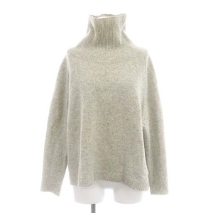 プラージュ Plage SUPER FINE WOOL リブヨークラグランプルオーバー ニット セーター 長袖 タートルネック グレー