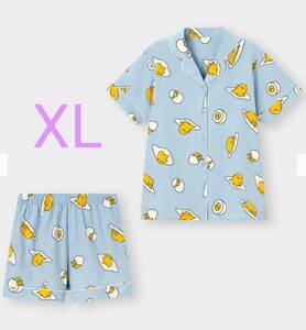 GU ぐでたま パジャマ XL コットン 部屋着 ルームウェア ルームセット 半袖 ショートパンツ サンリオ SANRIO 綿 ジーユー