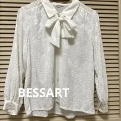 BESSART ふわふわ生地リボン花柄ブラウス8