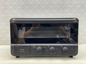 C467 中古 BRUNO crassy+ 3種機能の本格派オーブン ふわふわ食パン 4枚焼き スチーム＆ベイク トースター ブラック トースター