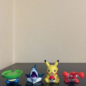 みずでっぴゅ～ 1.ピカチュウ 3. ハスボー 4.サメハダー 5. ヘイガニ 中古品 ポケモン フィギュア ポケットモンスター 水鉄砲