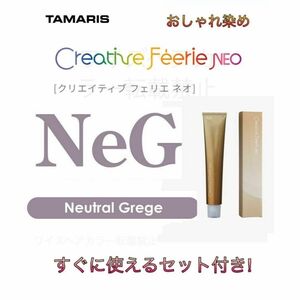 タマリス クリエイティブフェリエネオ おしゃれ染め ニュートラルグレージュ NeG12 ヘアカラー ヘアカラー剤 ロング用 すぐに使えるセット