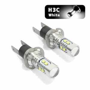 ю 【メール便】 ホンダ インスパイア UA1,2,3 H7.2～H10.10 H3C フォグランプ LED 2個セット 50W 10連 SMD ホワイト 12V/24V