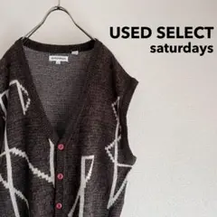 古着 “saturdays” Abstract Knit Vest