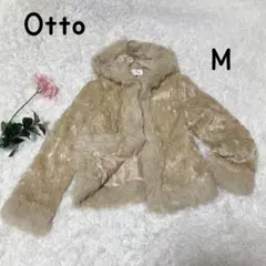 Otto✨️オットー✨️フード付きファーコート（M）ベージュ アウター アクリル