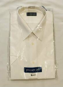 新品未使用品　袋入　julian jay 半袖　ワイシャツ Yシャツ カッターシャツ 形態安定 白 ホワイト 39