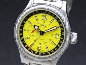 1円 稼動品 正規品 ORIS オリス 7482B ビッグクラウン コマンダー ポインターデイト スモセコ 自動巻き 純正ブレス メンズ腕時計 SSCLG2980