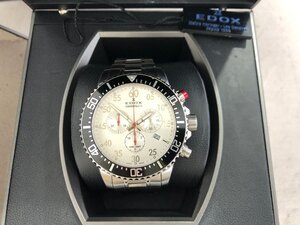 【EDOX】エドックス　クロノラリー　Sクォーツ10227　メンズ腕時計　アイボリーシルバー　SY02-F0O