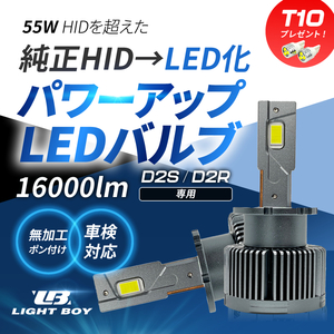 HIDより明るい○ レガシィ ランカスター / BH系 (H10.6～H15.5) D2R 新型 純正HID LED化 交換 爆光 LEDヘッドライト バルブ