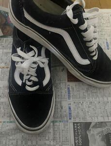 VANS バンズ OLD SKOOL オールドスクール 黒×白 25.5ｃm SK8 スリッポン オーセンティック