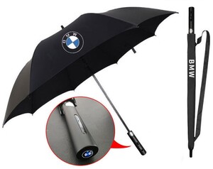 ★新品★BMW 汎用 アンブレラ 長傘 雨傘 晴雨兼用 自動で開く ゴルフ 車用雨傘 8本骨 超撥水 紫外線遮蔽 収納袋付き