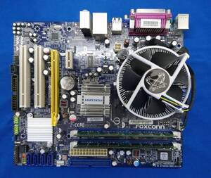 【4点セット】「マザー:Foxconn G41MX-K(LGA775)」+「CPU:Core2 Quad Q8400」+「メモリ:DDR2-800 3(1+2)GB」+「CPUクーラー」ジャンク