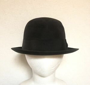 Saks Fifth Avenue ハット ボーラーハット フェルトハット ブラック サックスフィフスアベニュー Vintage Fedora Hat ビンテージ