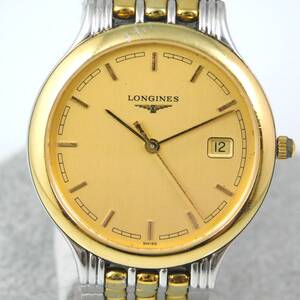 稼働〇 ロンジン L5.649.3 メンズ ゴールド 腕時計 クオーツ LONGINES