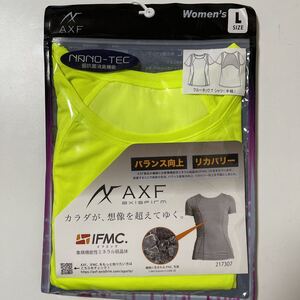 AXF axisfirm レディース　クルーネックTシャツ　半袖　サイズL イエロー