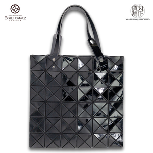 BAOBAO ISSEY MIYAKE LUCENTトートバッグ ブラック 黒 BB55-AG053 バオバオ イッセイミヤケ 手提げ 肩掛け（M212372)