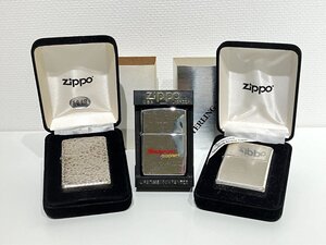 【S59270】ZIPPO　3点おまとめ　STERLING SILVER　Snap-on　シルバー　ライター　箱付　中古品　経年保管品　※動作未確認のためジャンク品