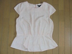 H&M★裾フリル薄ピンクのかわいい半袖★40