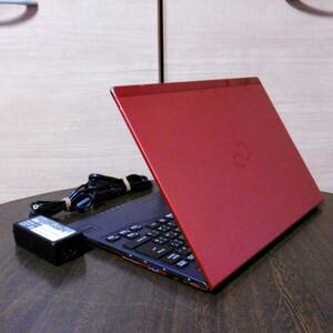 ■レッド■ LIFEBOOK U938/S（i5 7300U/12GB/256GB）AC付属！■