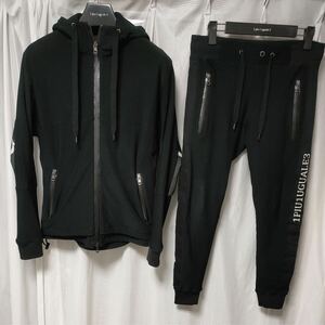 1PIU1UGUALE3 SPORT /SPECTACLE STRETCH MESH FULL ZIP PARKA ＋ SOLID RIB パーカー パンツ セットアップ 上下合計定価19万円