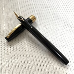 SHEAFFER シェーファー U.S.A 高級 ブラック×ゴールド 14K(585) 金ペン ダイヤ カートリッジ コンバーター ビンテージ IW409BP03SHF//