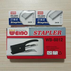 新品未使用　STAPLER ホッチキス 針2箱付き 約50枚まで可能　黒