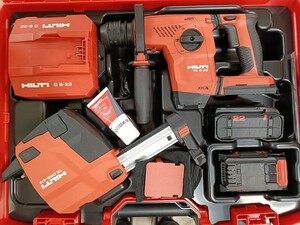 ☆Hiltiヒルティ ハンマードリルセット 集じん機、バッテリ、充電器、ケース付 TE6-22 +DRS NURON 撮影のために開封済み