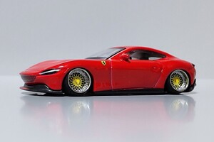 個人輸入品 希少 レア 1/64 Roma 改 フェラーリ ローマ 深リム BBS ローダウン カスタム 改造 シャコタン スーパーカー イタリア 京商