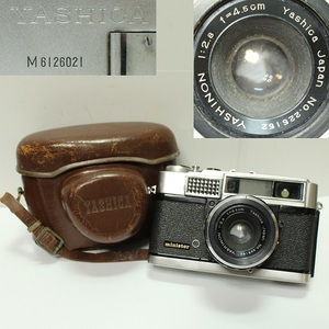 YASHICA カメラYASHINON 1：2.8 ｆ＝4.5cm 革ケース付 0824Q5r