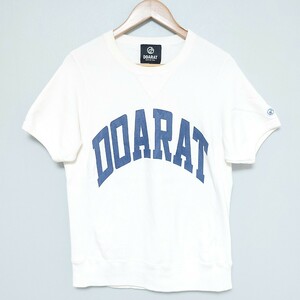 【DOARAT】ドゥアラット 半袖カレッジスウェット ホワイト系 コットン 日本製 カジュアル アウトドア 定番 夏服 メンズ サイズM /Y9375LL