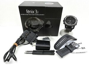 キングラム[19]ガーミン Garmin Fenix 3J スマートウォッチ ブラック 黒 動作品 箱付 1円～ @C863 S