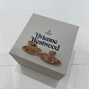 【Viviane Westwood ヴィヴィアンウエストウッド】62020033 MINIBAS RELIEFEARRINGS ミニバスレリーフイヤリング ピンクゴールド 2409oki M